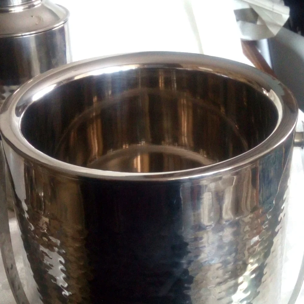 Godinger silver plated cocktail shaker and ice bucket